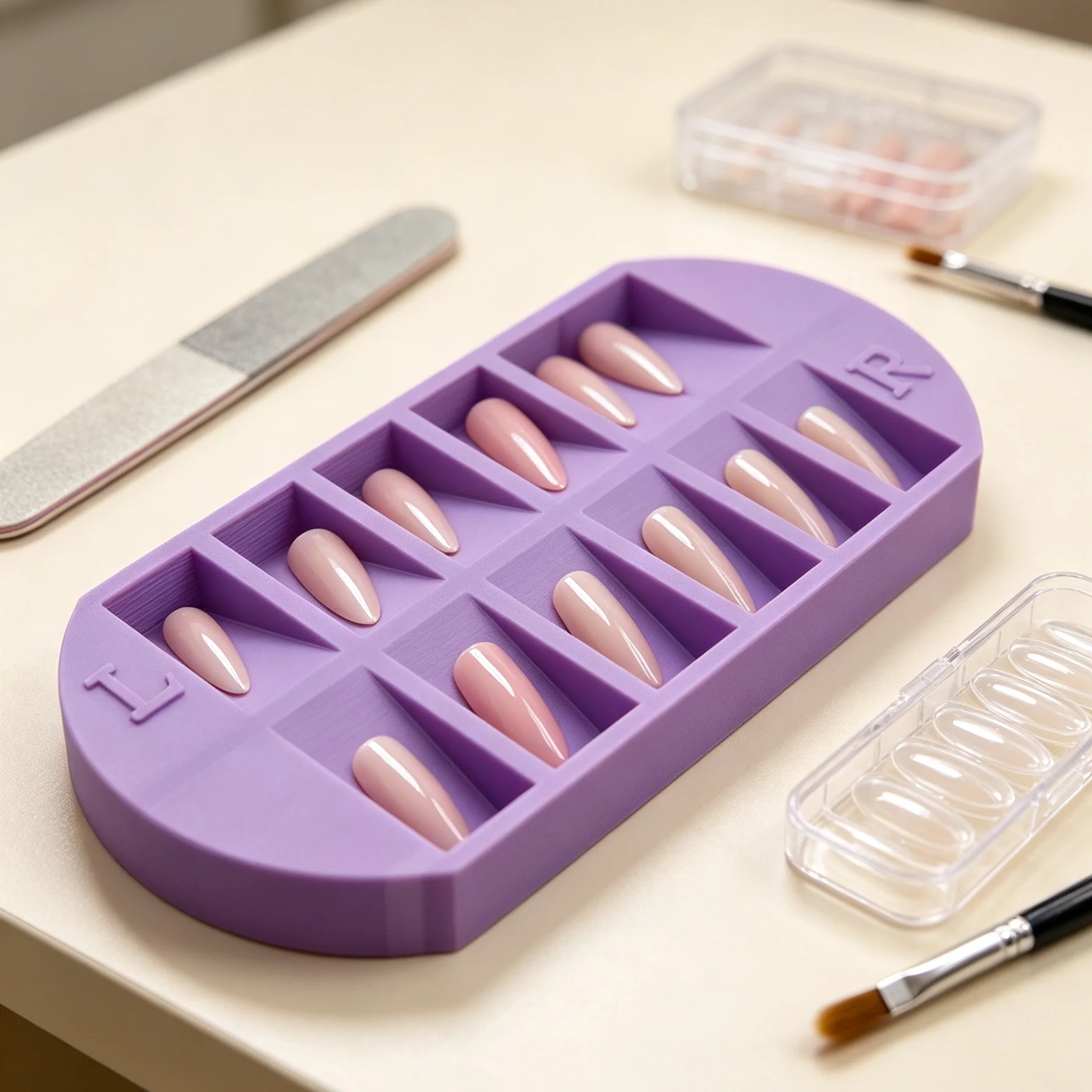 Nail Art Vector - 8-Grids Nail Tip Storage Tray with