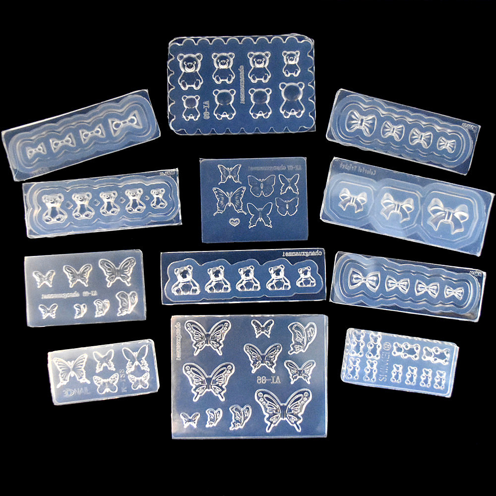 Nail Art Emerald - SNASAN Cute Butterfly Bow Bear Silicone