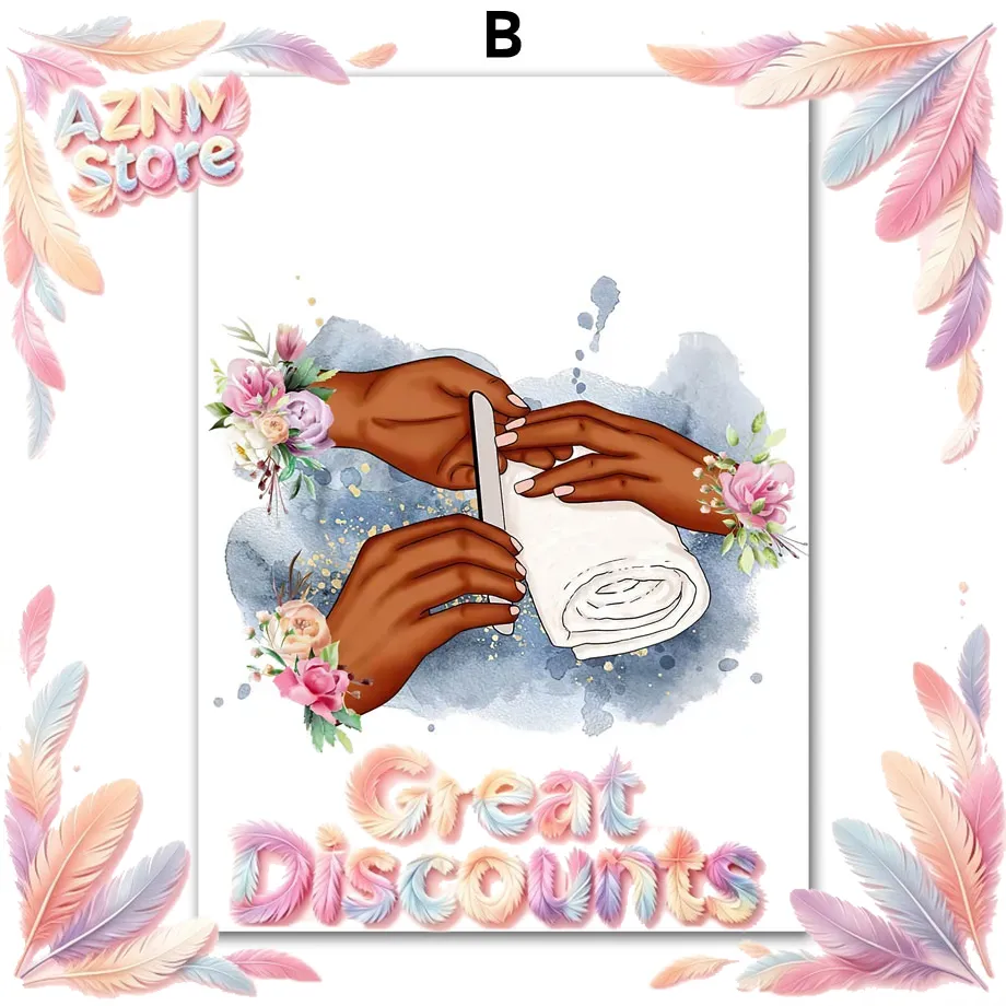 Nail Art Design - Wall Art Canvas Painting Flower Fashion