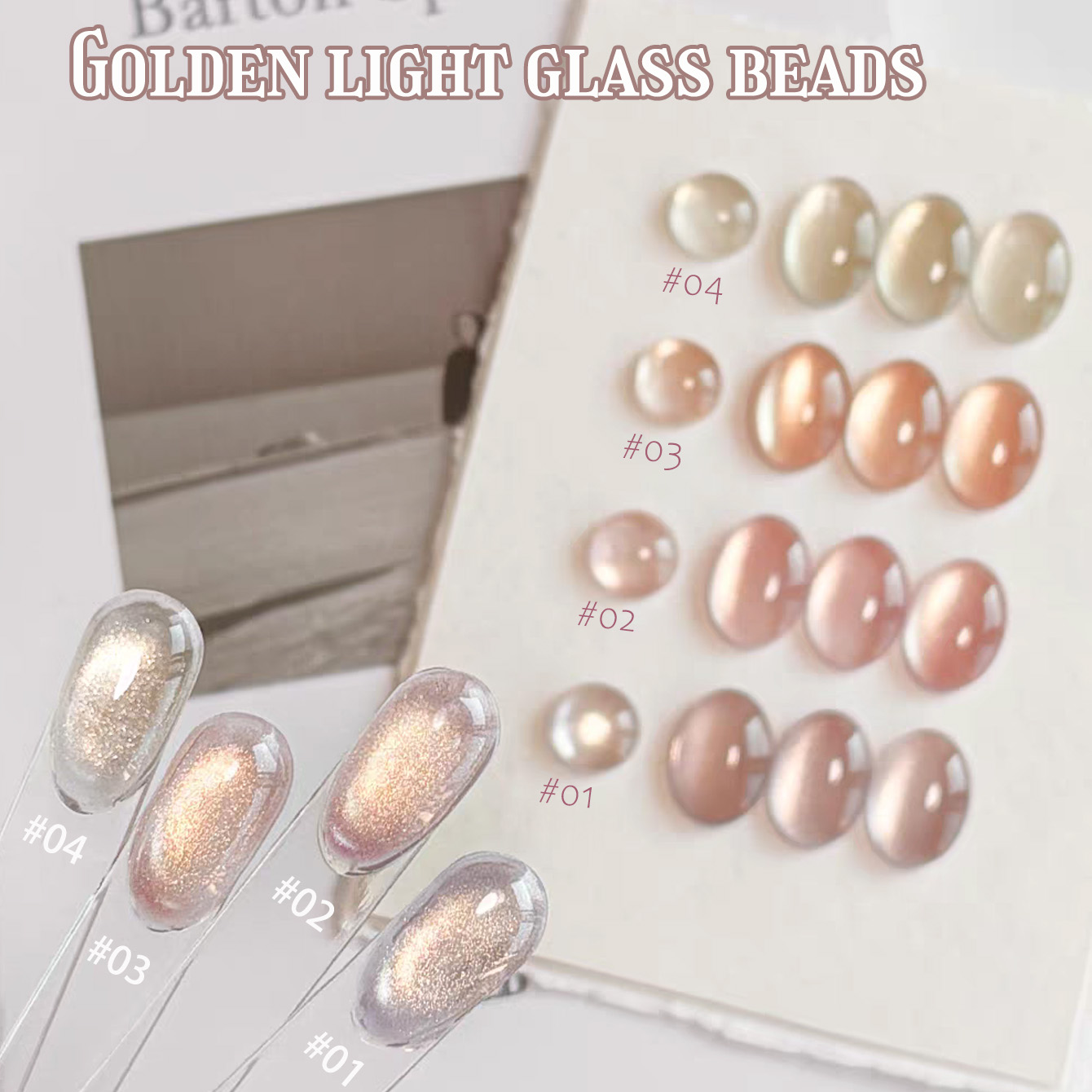 Nail Art Cat Eye Pink - 1pcs TC Pink Golden Eye Gel
