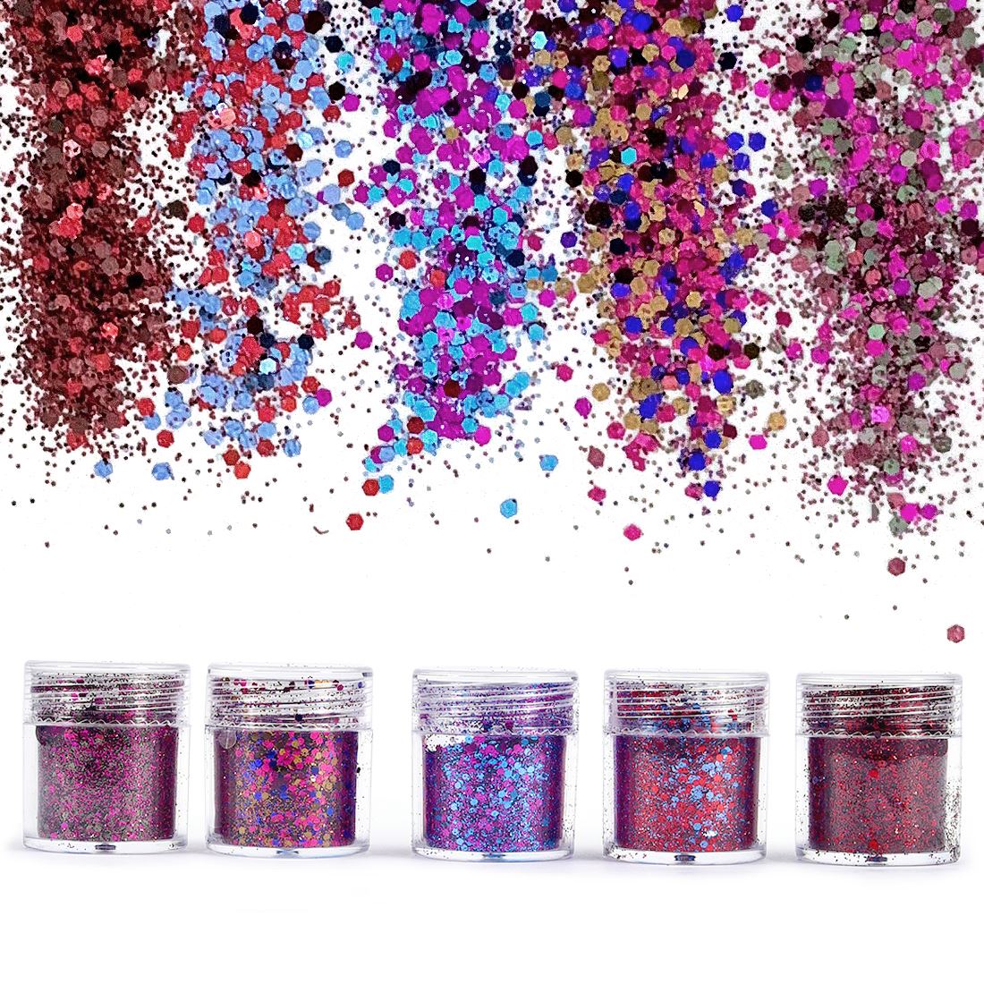 Nail Art Emerald - 4/5 bottles Dreamlike Glitter Powder for