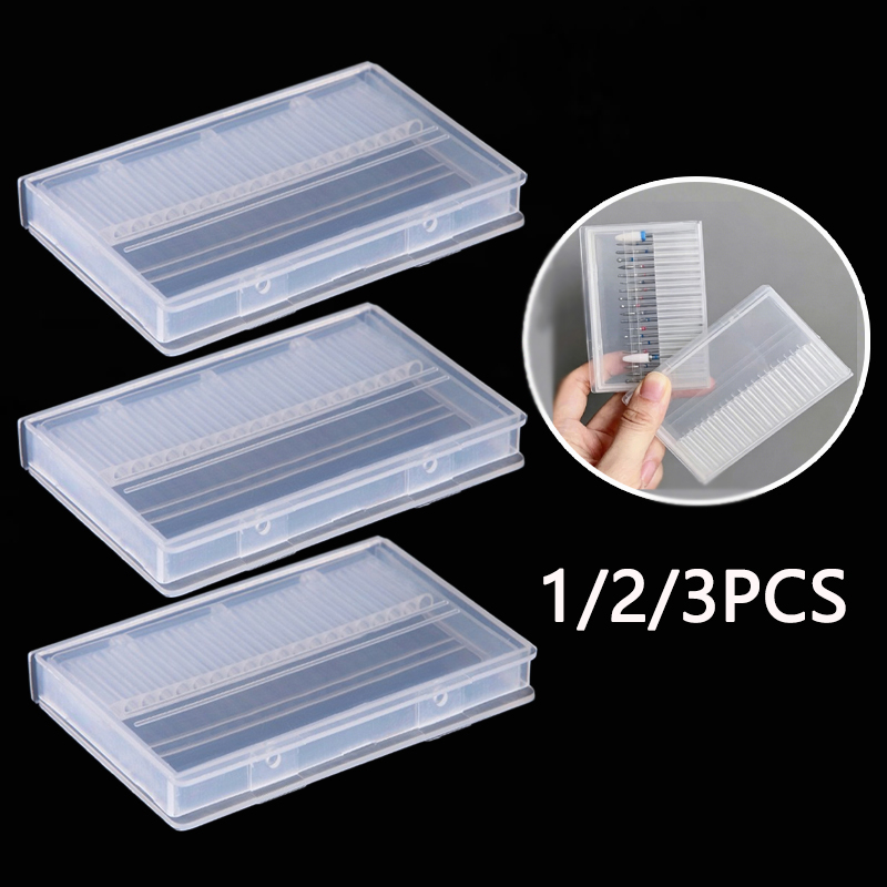 Nail Art Vector - 1/2/3PCS 20 Slots Clear Nail Drill