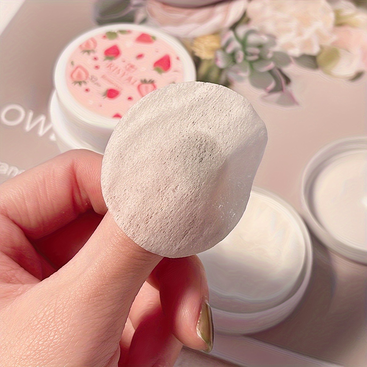 Nail Art Remover - 32pcs/Box Strawberry Nail Polish Remover Pads,