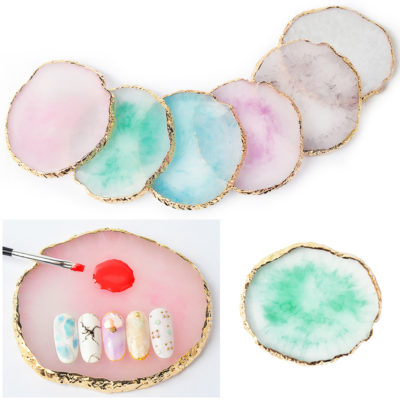 Nail Art Vector - Resin Agate Stone Nail Art Palette