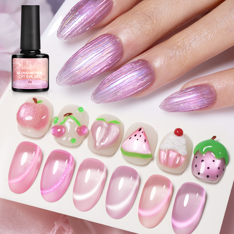AWStorG 7.5ML Flash Pure Lust  - Nail Art Cat Eye Pink recension och pris