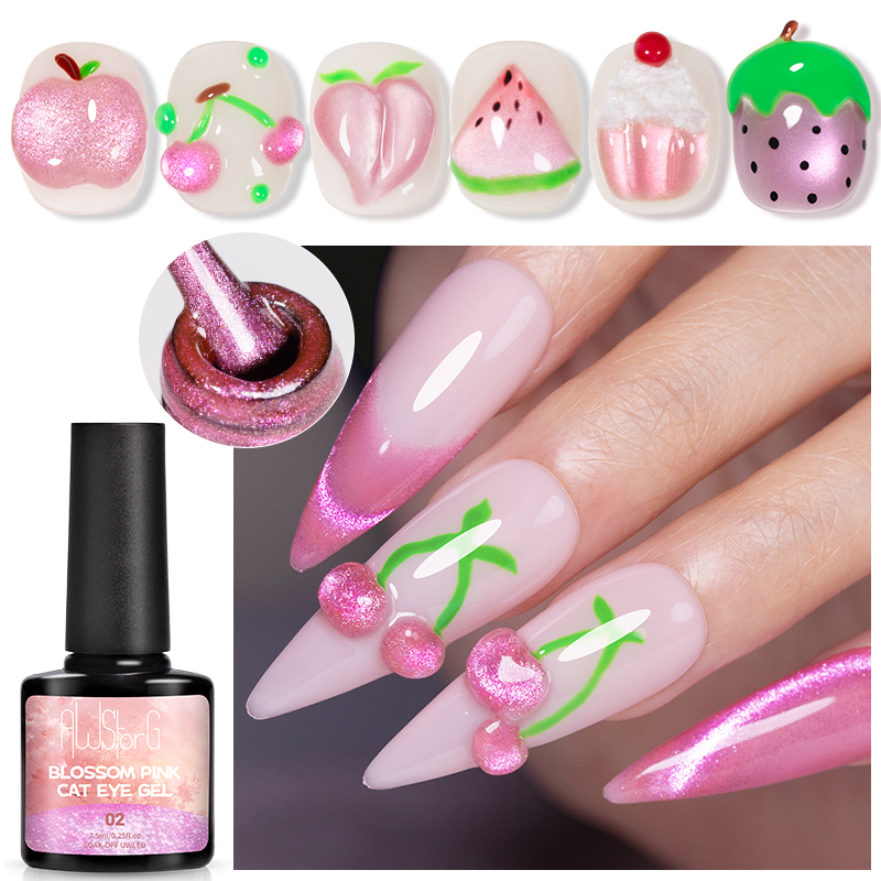 AWStorG 7.5ML Flash Pure Lust  - Nail Art Cat Eye Pink recension och pris