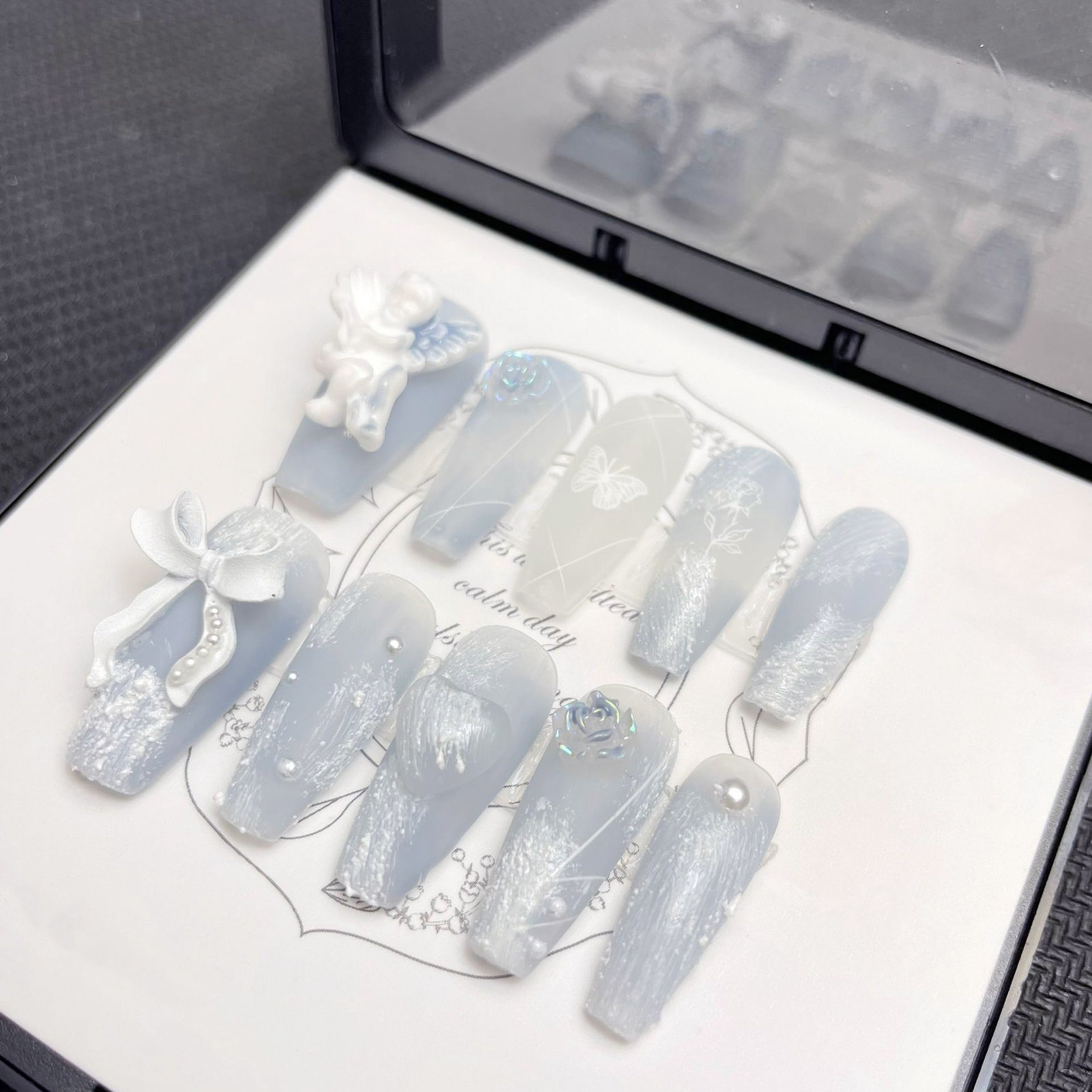 3D Plaster Angel False Nails G - Nail Art Design recension och pris