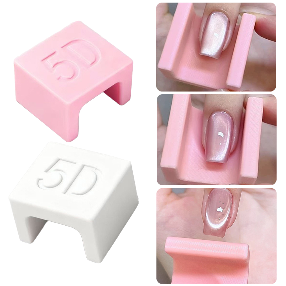5D U-shaped French Cat Eye Nai - Nail Art Cat Eye Pink recension och pris