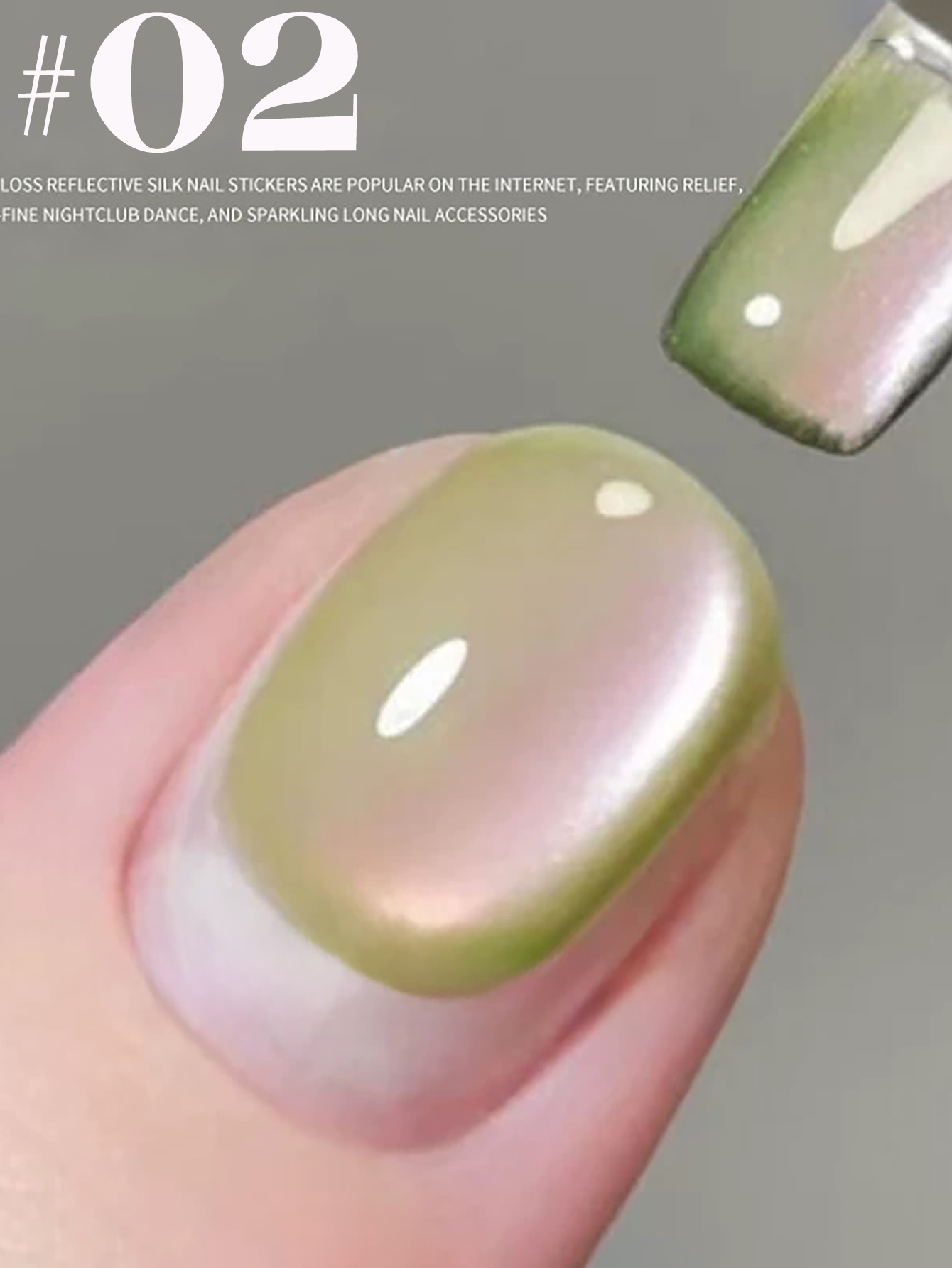 1pcs WS Autumn Winter Green Pi - Nail Art Cat Eye Pink recension och pris