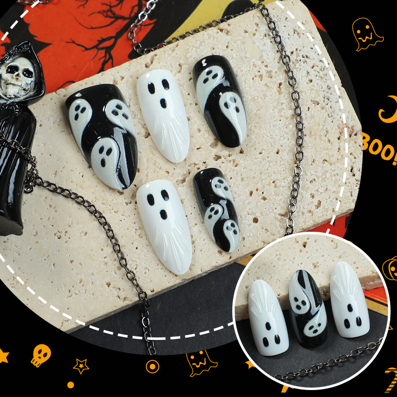 30pcs 2025 Halloween Almond Sh - Nail Art Emerald recension och pris