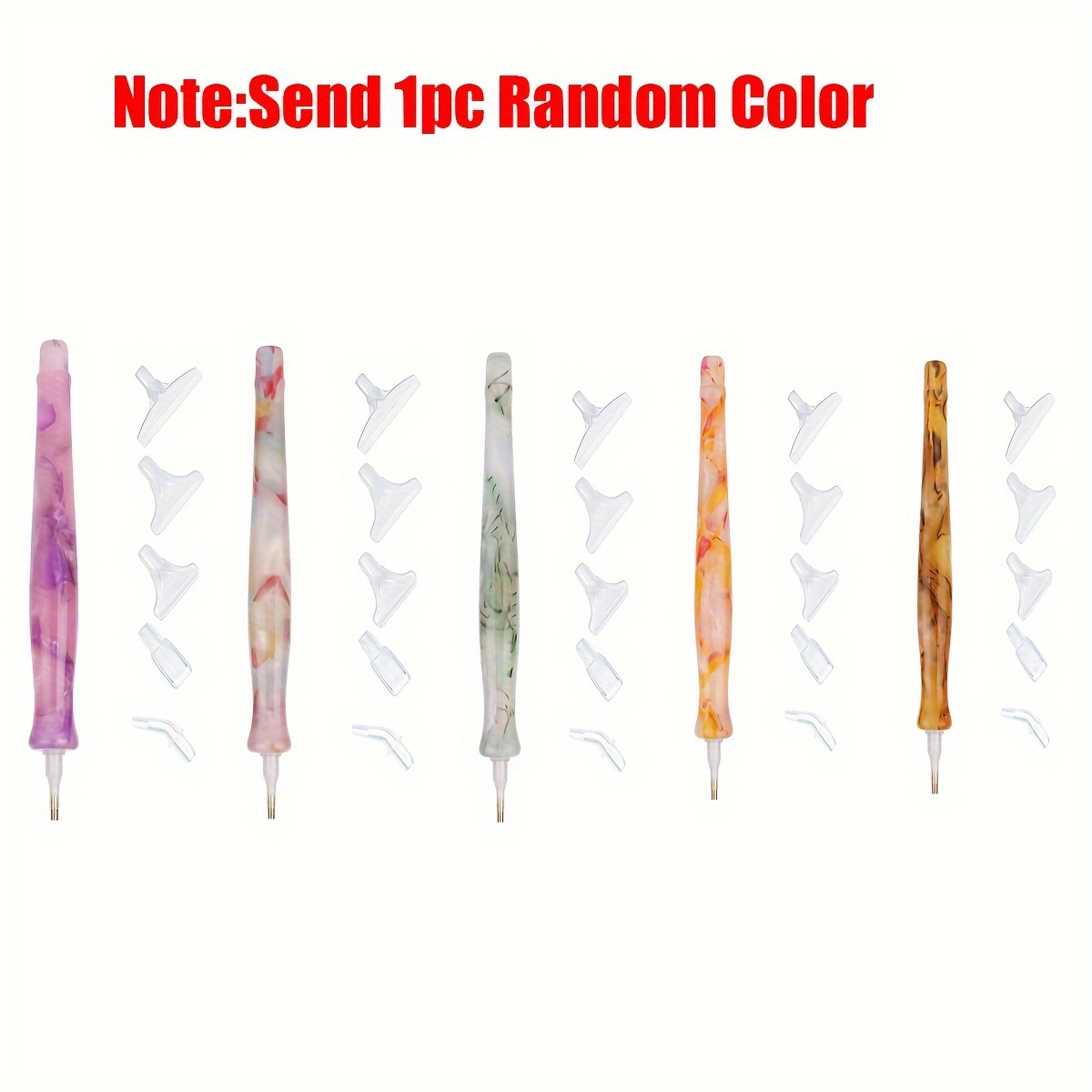 1pc Random Color Resin Retro D - Nail Art Emerald recension och pris