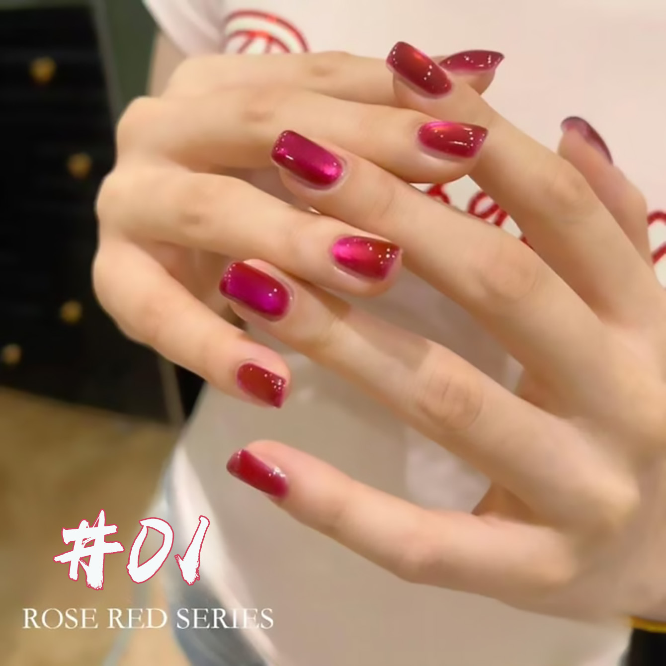 WS 1Pcs 2026 New Strawberry Gu - Nail Art Cat Eye Pink recension och pris
