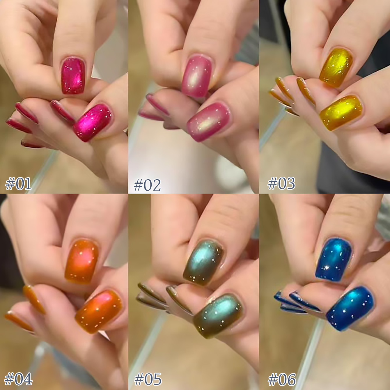 WS 1Pcs 2026 New Strawberry Gu - Nail Art Cat Eye Pink recension och pris