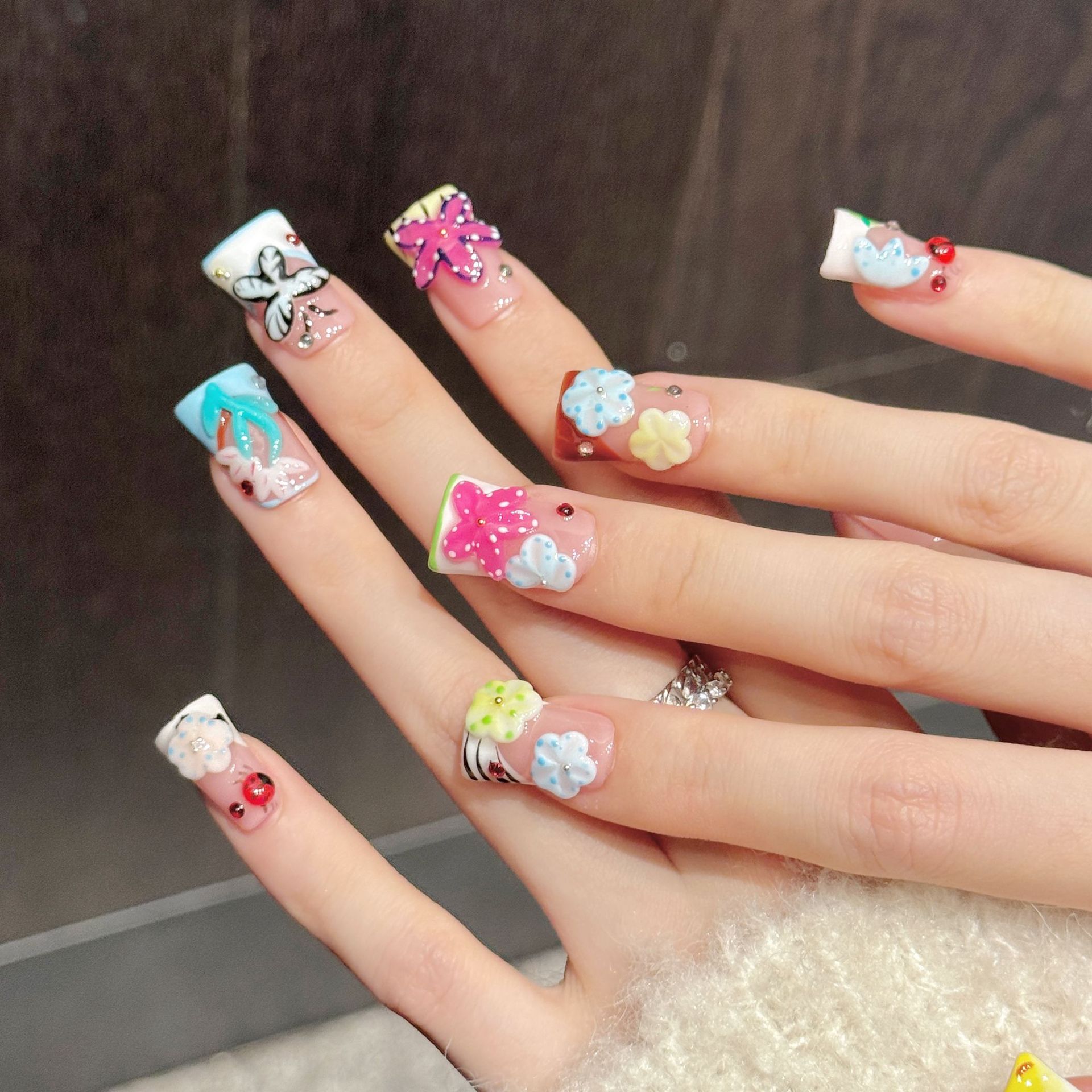 10PCS Duck Handmade Press On N - Nail Art Design recension och pris