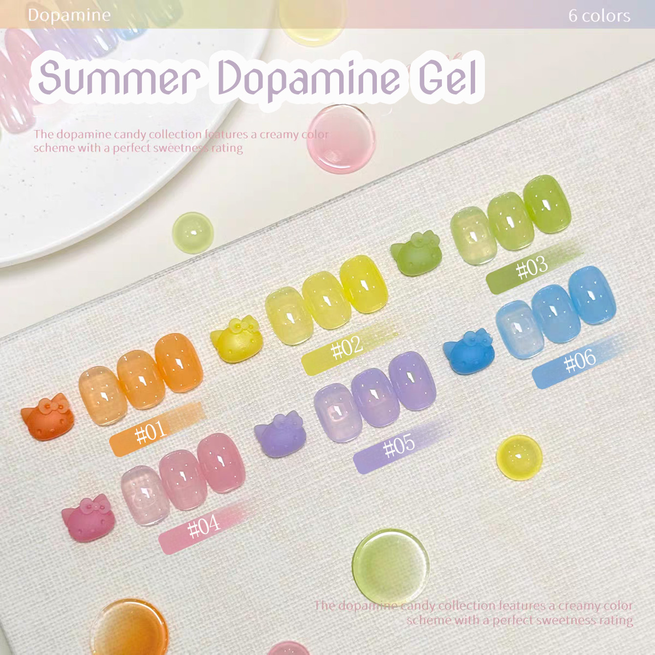 SHAKA 1-6pcs 2026 Summer Popul - Nail Art Ice Blue recension och pris