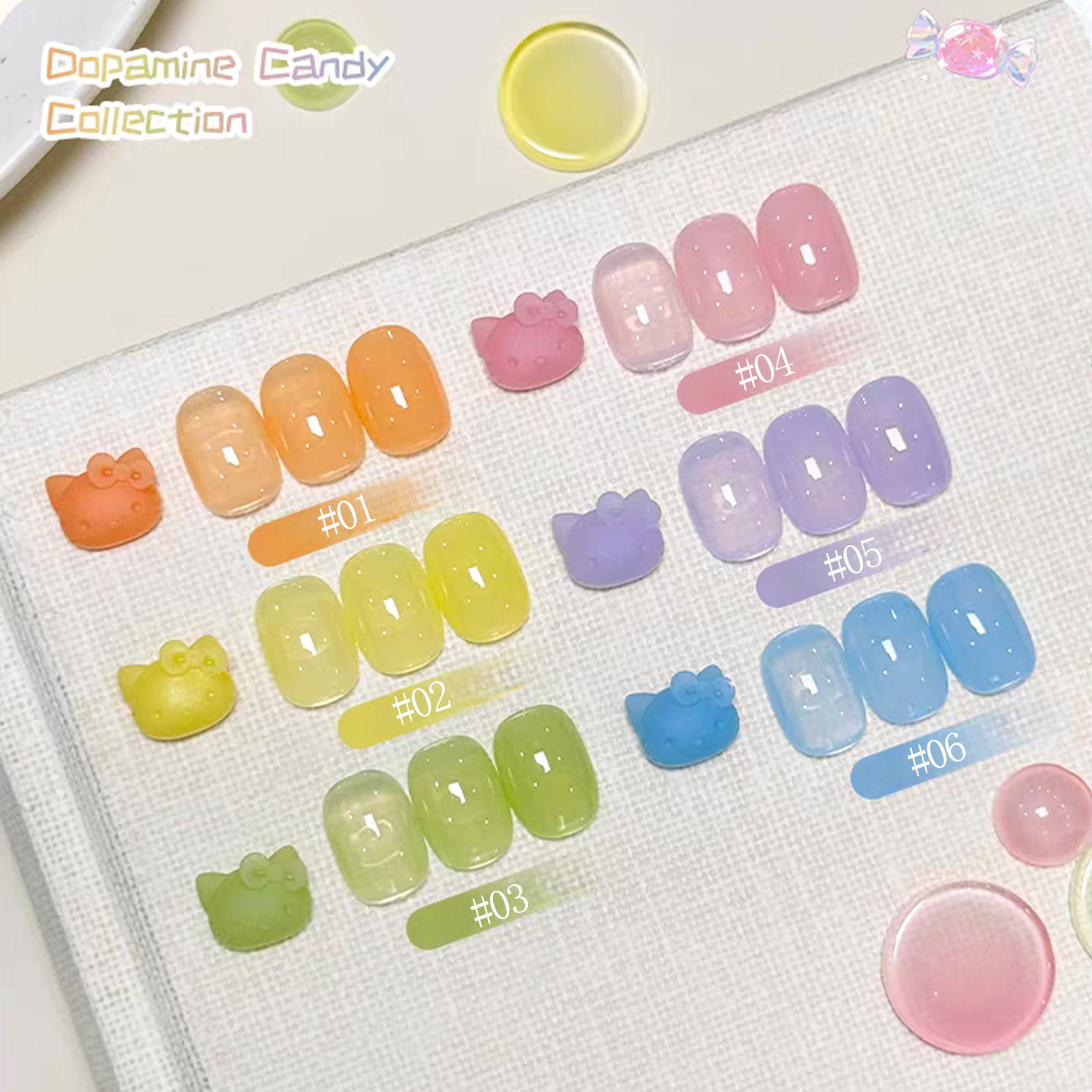 SHAKA 1-6pcs 2026 Summer Popul - Nail Art Ice Blue recension och pris