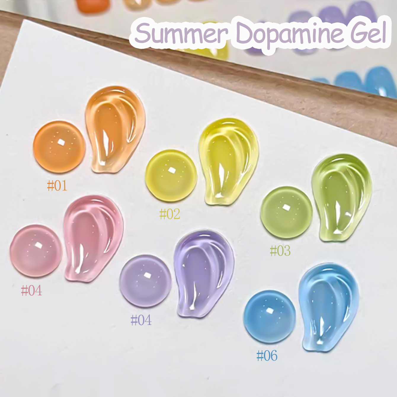 SHAKA 1-6pcs 2026 Summer Popul - Nail Art Ice Blue recension och pris