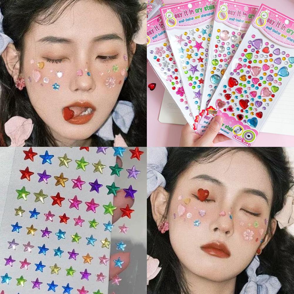 Self-Adhesive Face Rhinestones - Nail Art Design recension och pris