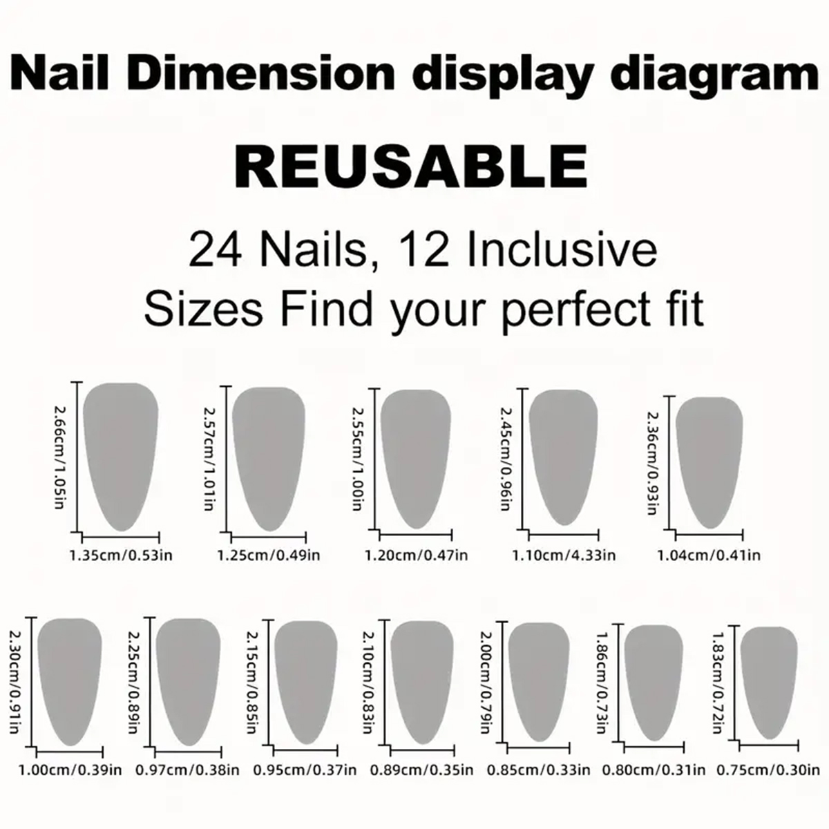 `24Pcs Medium Almond Press On  - Nail Art Design recension och pris