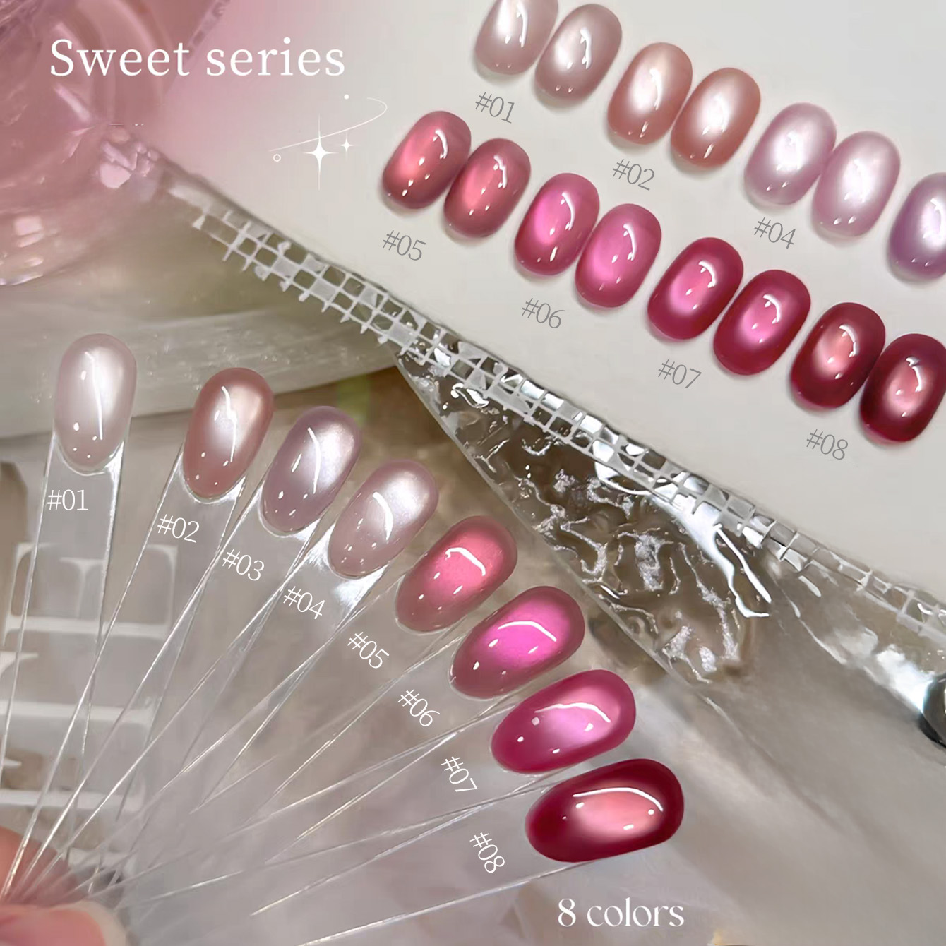 1pcs TC 2026 Summer Popular Ic - Nail Art Cat Eye Pink recension och pris
