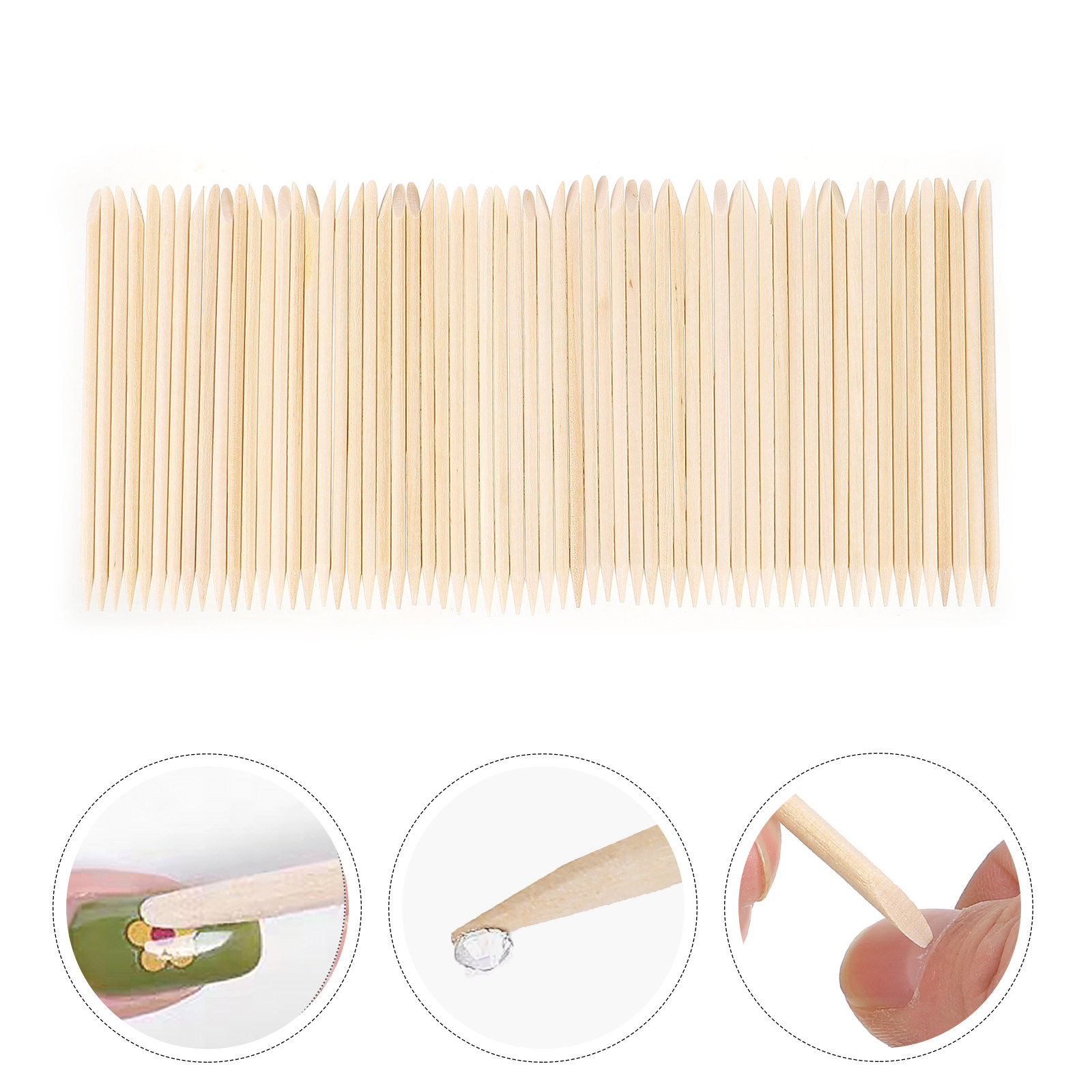 200pcs Orange Wood Cuticle Sti - Nail Art Remover recension och pris