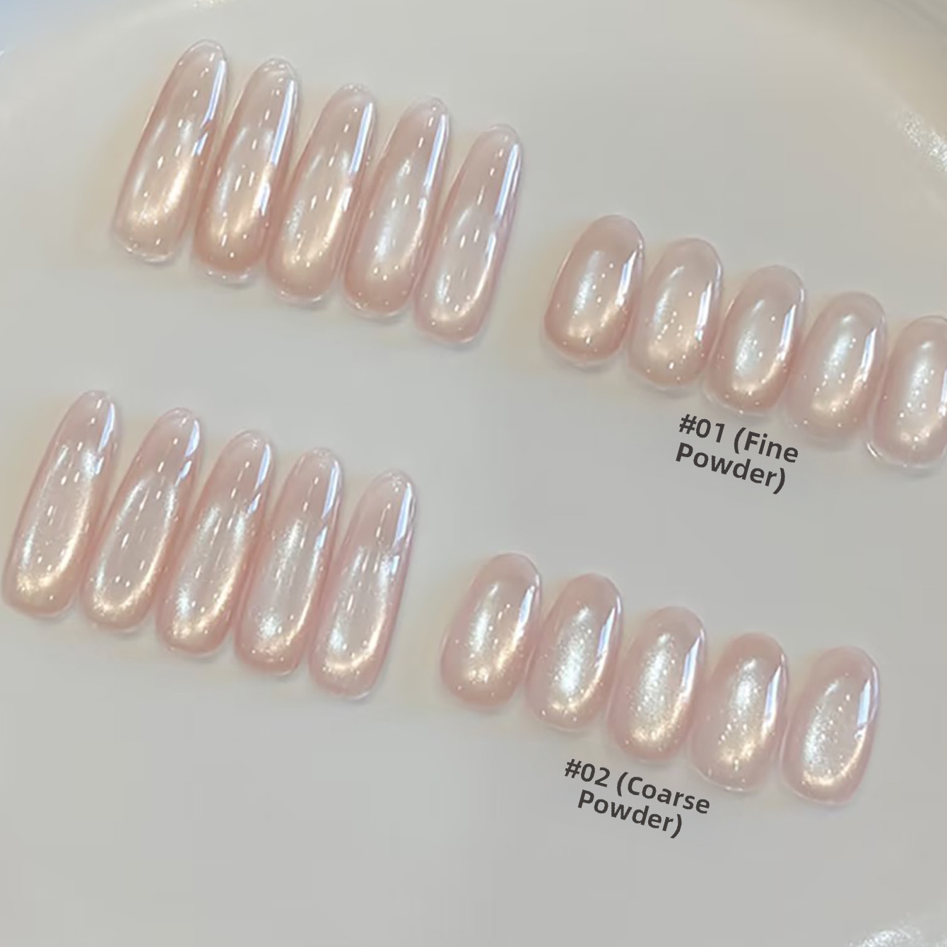 2026 Whitening Nude Glass Bead - Nail Art Cat Eye Pink recension och pris