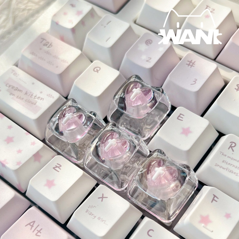 Love Cute Keycaps Transparent  - Nail Art Emerald recension och pris