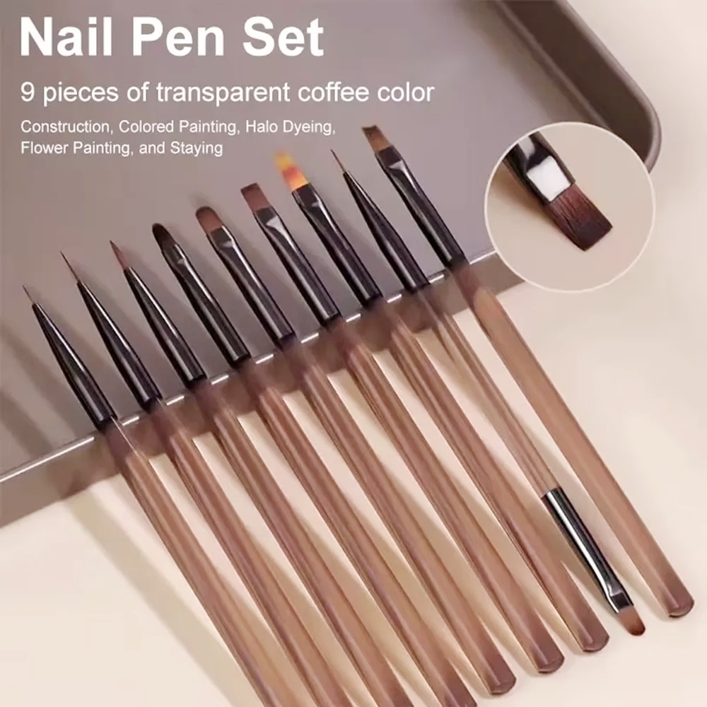9PCS Nail Brush for Nail Art D - Nail Art Vector recension och pris