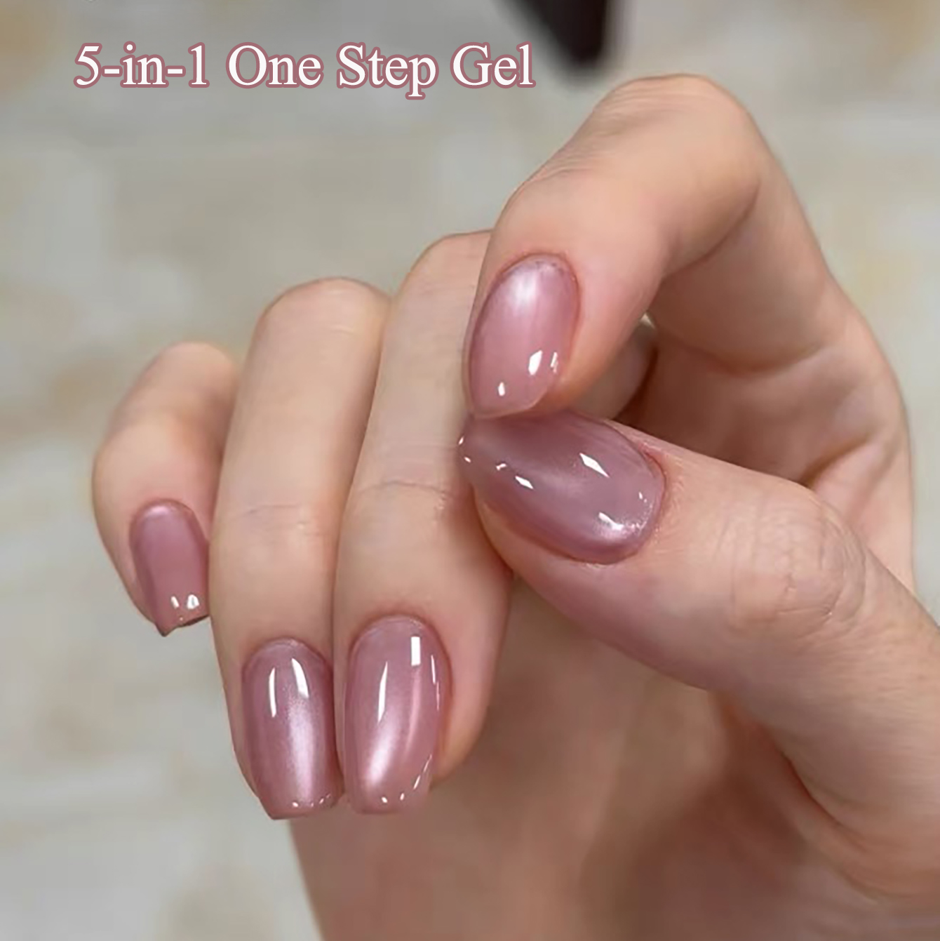 SHAKA 1pcs Summer Flash Hibisc - Nail Art Cat Eye Pink recension och pris